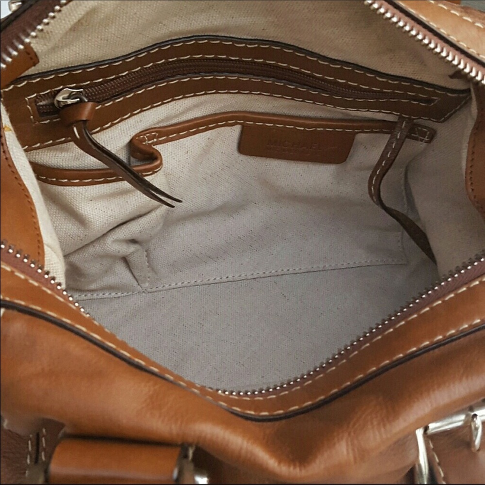 Michael Kors logo buckle bag brown leather - Picture 3 of 6